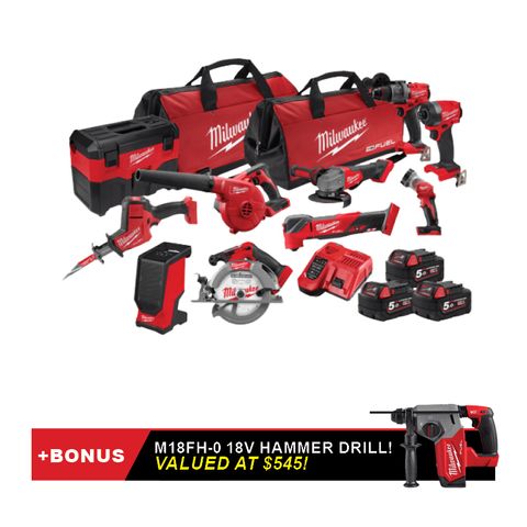 MILWAUKEE M18 FUEL™ 10 PIECE POWER PACK 10A4