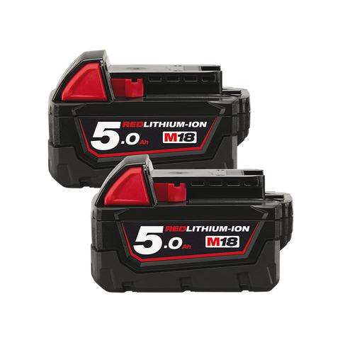BATTERY TWIN MILWAUKEE M18 5AMP M18B52 (PK 2)