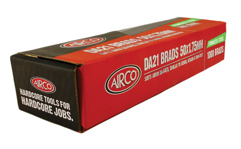 NAIL BRAD AIRCO 50X1.75MM DA21 S/S (BOX QTY 1000)