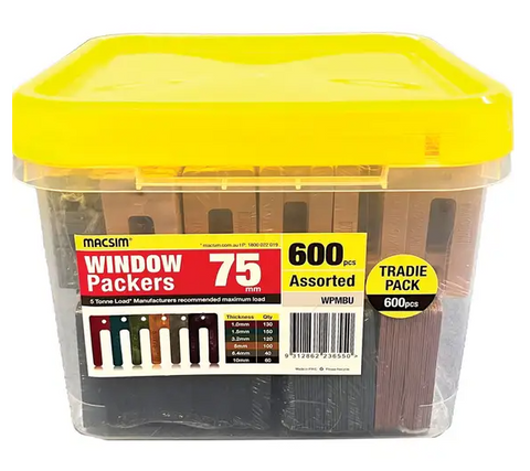 PACKERS WINDOW 75MM MIXED WPMBU (BOX 600)