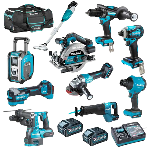 COMBO KIT MAKITA 40V BRUSHLESS(10 PCE)DK0238G101