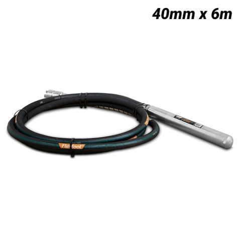 VIBRATOR SHAFT FLEXTOOL CONCRETE 40MM X 6M FVP40-6