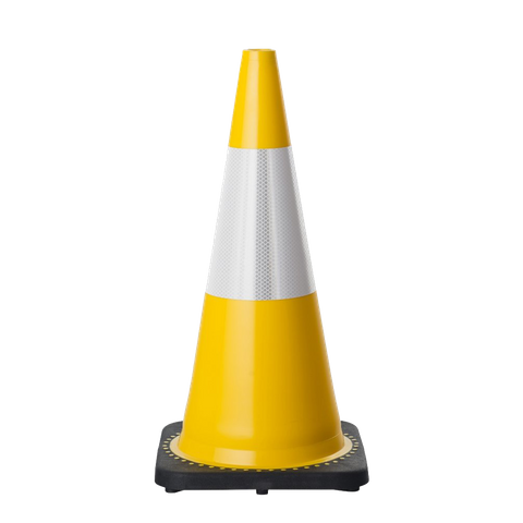 CONE TRAFFIC 700MM YELLOW REFLECTIVE