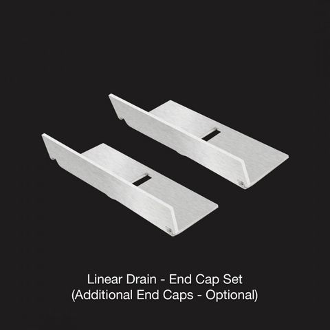 END CAPS HIDE LINEAR DRAIN 30MM