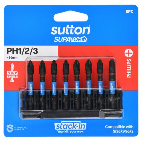 BIT SCREWDRIVER S200 PHILLIPS 50MM 8PC SET