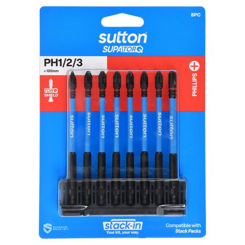 BIT SCREWDRIVER S200 PHILLIPS 100MM 8PC SET