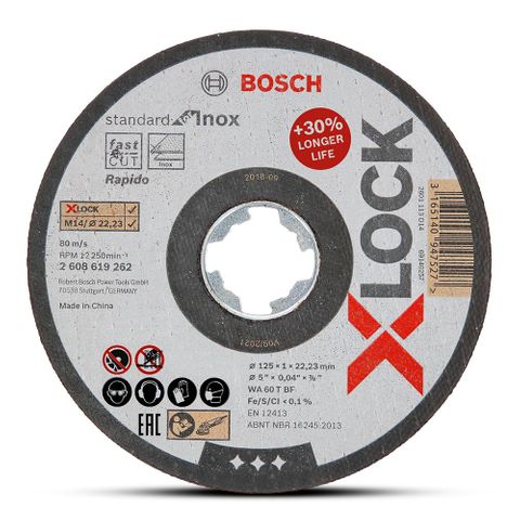 DISC CUT OFF METAL S/STEEL BOSCH 125X1MM