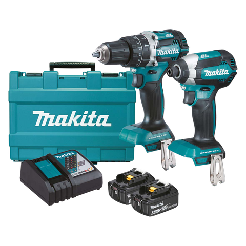 DRILL+DRIVER MAKITA 18V B/LESS DLX2180X-BP (2PCE)