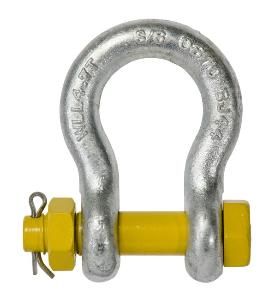 SHACKLE BOW 25MM 8.5T SAFETY PIN GRD S
