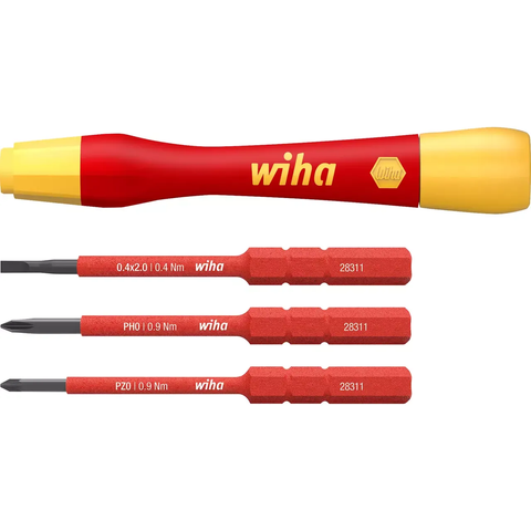 SCREWDRIVER 4PCE SET FINE VDE 1000V WIHA