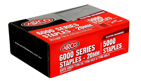 STAPLE AIRCO 6000 SERIES 20MM E/GALV SM60200 B5000