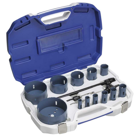 HOLESAW PLUMBERS PIPE KIT 16PC 16-114MM BORDO