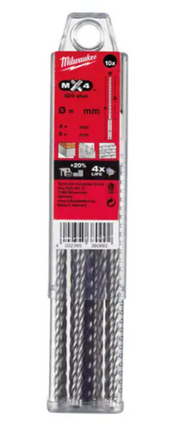 DRILL BIT 4CUT MILW SDS+ 10X215MM (10PK)