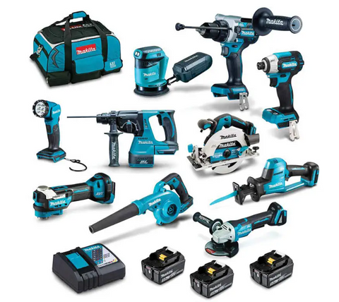 COMBO KIT 10 PIECE B/LESS DLX1067TX1 MAKITA
