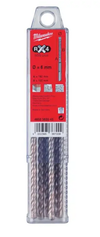 DRILL BIT 4CUT MILW SDS+ 6X165MM (PK10)