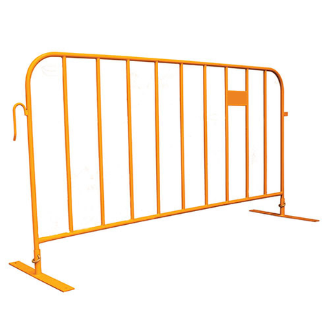 CROWD CONTROL BARRIER ORANGE L/W 2.2M FLAT FOOT