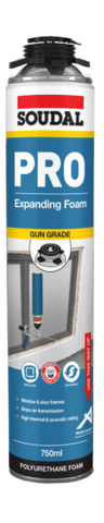 FOAM EXPANDING PRO SOUDAL GUN GRADE 750ML