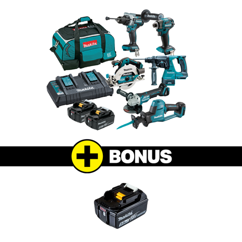 MAKITA 18V 6 PIECE BRUSHLESS COMBO KIT
