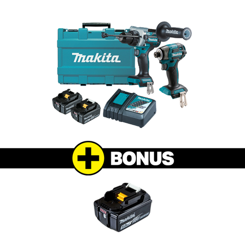 KIT CODE - DRILL+DRIVER MAKITA 18V 5.0A DLX2516T