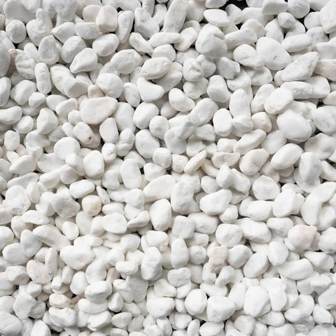 PEBBLES BAG SNOW WHITE POLISHED 20KG