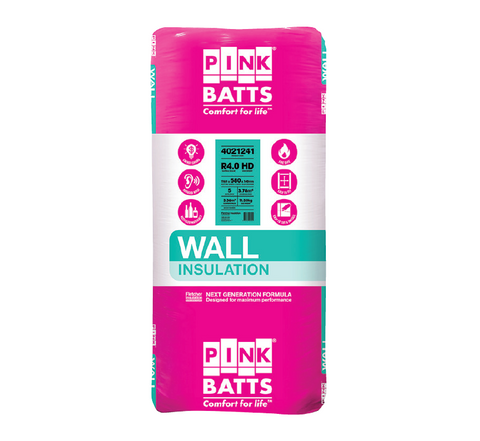 PINK&reg; BATTS WALL INSULATION R4 HD 1160X580X140 5PK