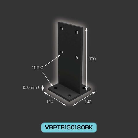 POST SUPPORT TBLADE 140X140X300X10MM BLACKOUT