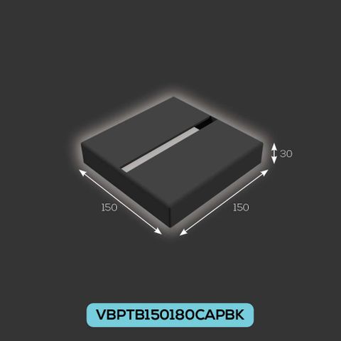CAP TBLADE CONC SS316 150X150X30X3MM BLACKOUT