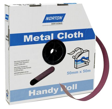 EMERY CLOTH NORTON 50MM x50M 80G A/OXIDE (ROLL)