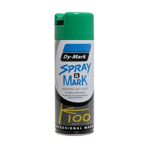 PAINT DYMARK SPRAY & MARK FLURO GREEN 350G