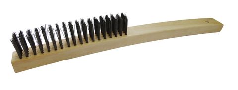 BRUSH WIRE HAND STEEL 4R LONG WOOD HNDL