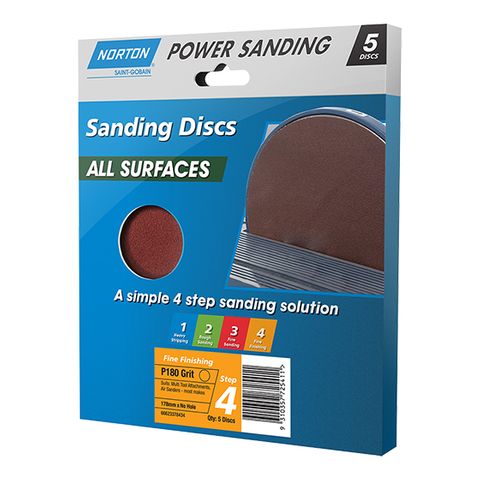 DISC SAND NORTON 150MM 60G NH VELCRO (PK 5)