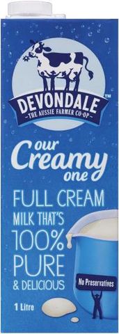 MILK FULL CREAM LONG LIFE 1L (BOX 10)