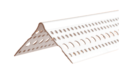 TRIM CORNER PLASTERBOARD EXT REND PERF PVC RND 2.5