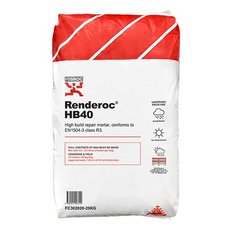 REPAIR MORTAR FOSROC RENDEROC HB40 20KG (BAG)