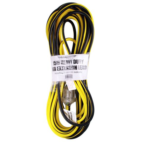 EXTENSION CORD HD 10AMP LEAD/10AMP PLUG 15M EXT