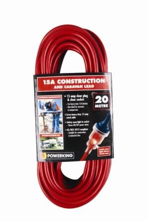 EXTENSION CORD 15AMP LEAD/15AMP PLUG X 20M