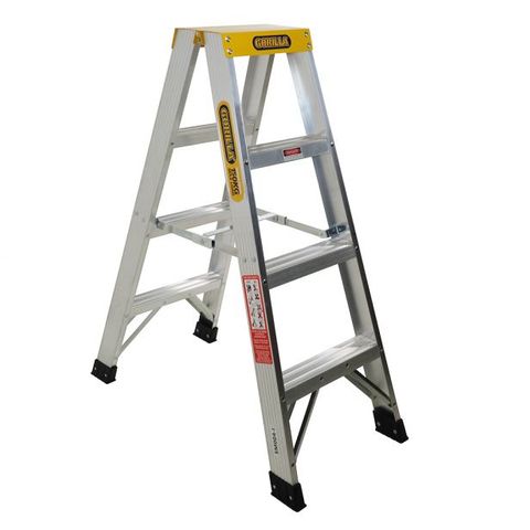 LADDER GORILLA DOUBLE SIDED ALUMINIUM 1.2M 150KG