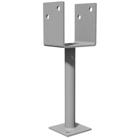 POST ANC FULL STIRRUP WITH LEG 4X90X200 GALV PIECE