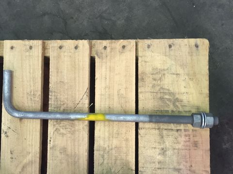 BOLT HOLD DOWN ASSEMBLY 20X500 GALV 4.6G YELLOW