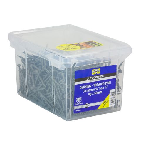 SCREW DECKING T17 CSK 8X50 CHEM (BOX 1000)