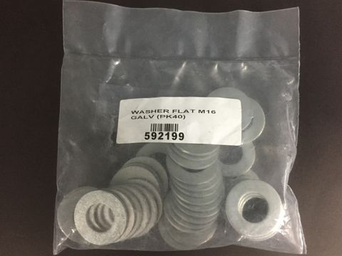 WASHER FLAT M16 GALV (PK40)
