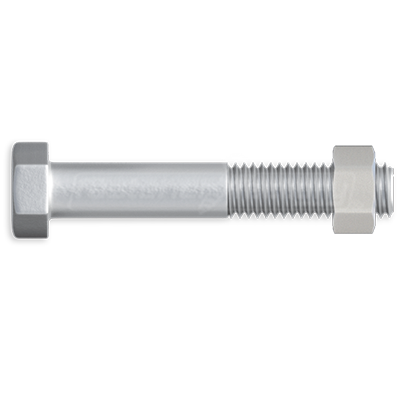 BOLT HEX 16X100 GALV NUT&WASHER (PK 5)