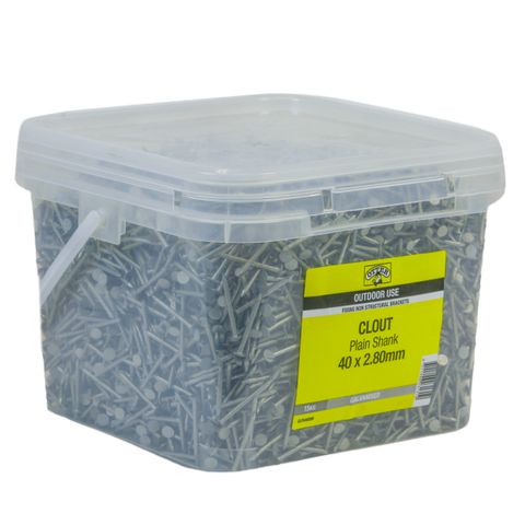 NAIL CLOUT GALV  40X2.8MM  (15KG PAIL)