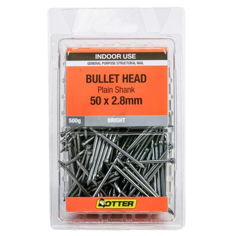 NAIL BULLET BRIGHT  50X2.8MM  (500G PACK)