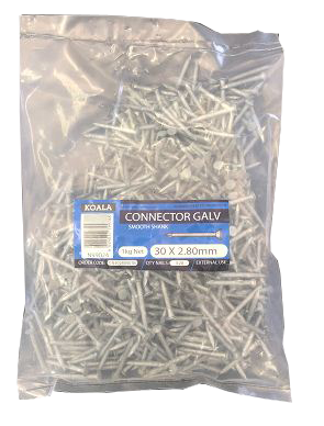 NAIL CONNECTOR GALV 30X2.8MM (BAG 500)