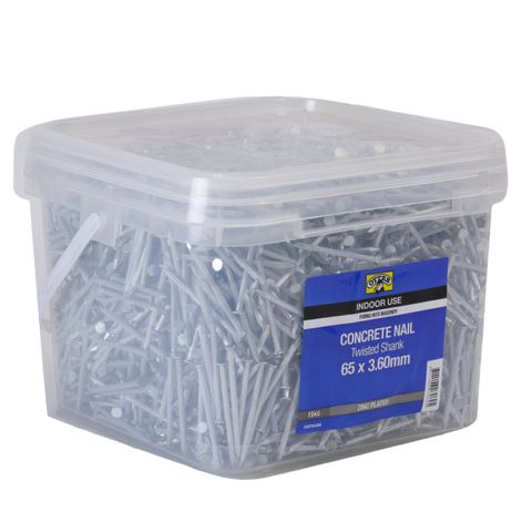 NAIL CONCRETE FLUTED 65X3.6MM (15KG PAIL)