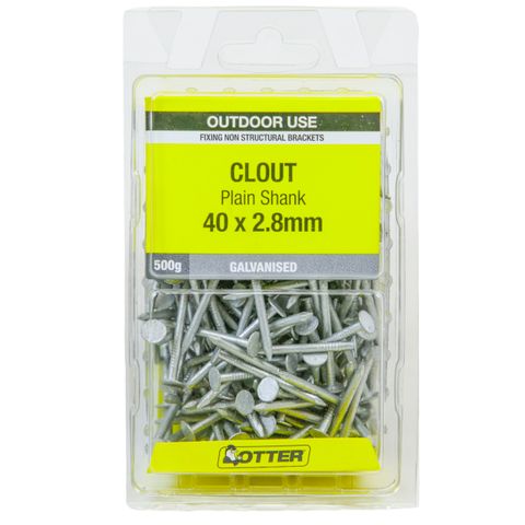 NAIL CLOUT GALV  40X2.8MM  (500G PACK)