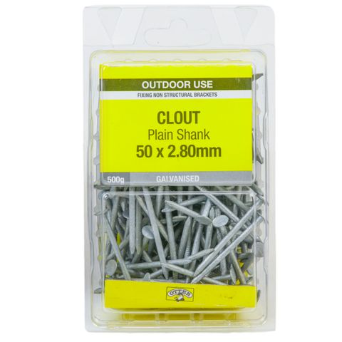 NAIL CLOUT GALV  50X2.8MM  (500G PACK)
