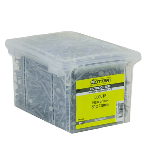 NAIL CLOUT GALV  50X2.8MM  (5KG PAIL)