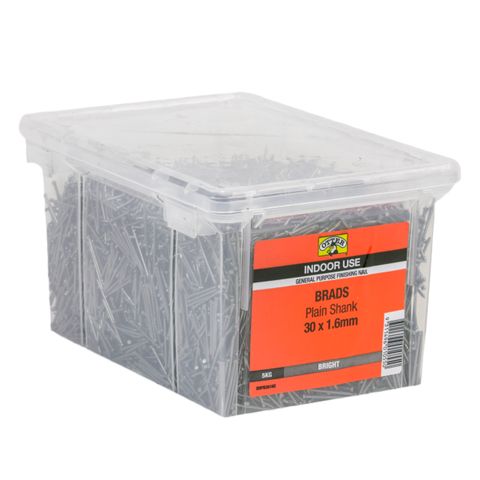 NAIL BULLET BRIGHT  30X1.8MM  (5KG PAIL)